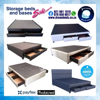 New BASES and BEDS - Many types from R949 - Upholstered, Wooden, Storage and Lift Up