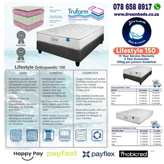 QUALITY MATTRESS FOR SALE - Free Delivery - TRUFORM ORTHO HOTEL RANGE from R2549