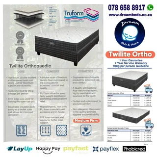 Quality Brand mattresses on sale from R499 - All sizes