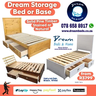 SINGLE / THREE QUARTER Beds and Mattress FREE DELIVERY R1999 to R5399 - Factory Prices Direct