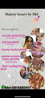 Eyelashes, nails , make up