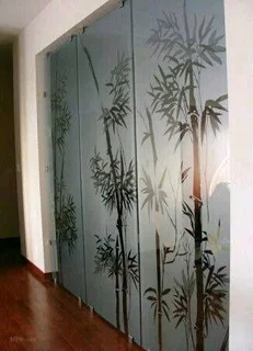 Sandblast vinyl decals to glass