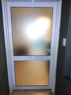 Sandblast vinyl decals to glass