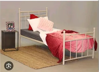 Julia steel 3/4 bed frame and mattress