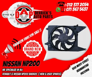 NISSAN NP200 (NEW RADIATORS FANS  ) FOR SALE
