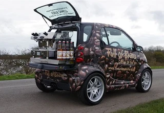 Drive through mobile coffee shop