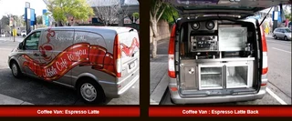 Drive through mobile coffee shop