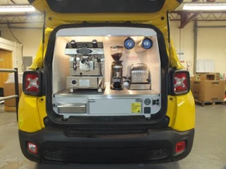 Drive through mobile coffee shop