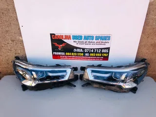 Toyota Hilux Legend RS left and right side chrome LED headlights