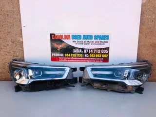 Toyota Hilux Legend RS left and right side chrome LED headlights
