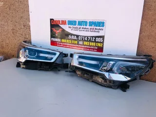 Toyota Hilux Legend RS left and right side chrome LED headlights