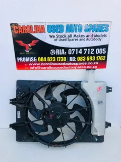 Kia Seltos radiator fan with water bottle