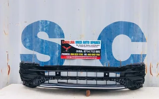 VW Tiguan R-line lower bumper spoiler with chrome trimming (restored)