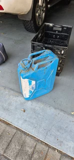 Steel jerry can blue