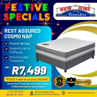 Cosmo Nap Pocket Spring Base Set by Rest Assured