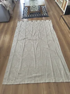 Beige Eyelet Curtains