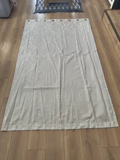 Beige Eyelet Curtains