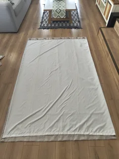 Delux Beige Lined Eyelet Curtains