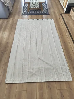 Delux Beige Lined Eyelet Curtains