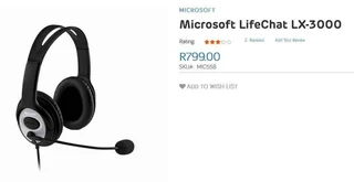 Microsoft LifeChat LX-3000 USB Headset