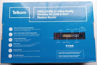 D-Link Fibre Ready Wireless AC1200 4-Port Modem Router For Sale
