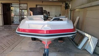 Open riverboat with 40hp Suzuki