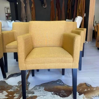 8X Brand New Dining/Occasional Chairs in the Golden Globe ( Mustard Gold ) Fabric @ R1250.00each