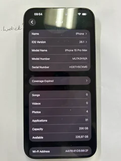 iPhone 15 pro max 256gb