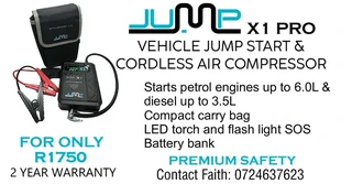 JUMP X1 PRO: vehicle Start and Cordless Air Compressor!!