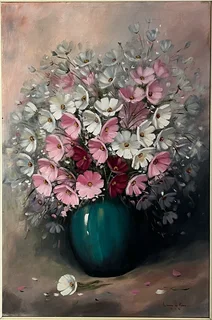 Cosmos Original Oil Painting by Loraine De Kock