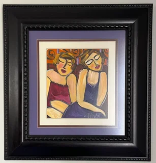 Original Sisters Oil Painting by Corli