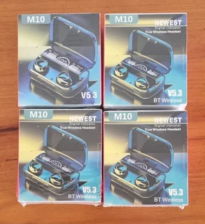 4 x New Sealed M10 Wirless earbuds