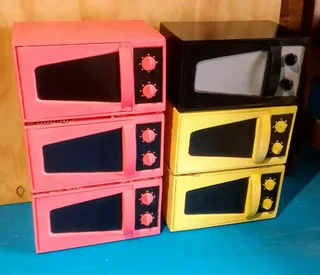 Interactive children's microwave and stove set