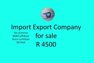 SARS Import Export company available for sale