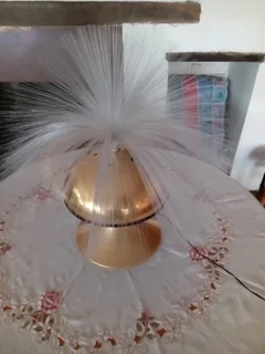 Decor lamp with fibre hair
