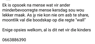 Donations needed for kids in need for xmas