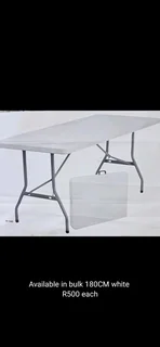 White folding table 180cm
