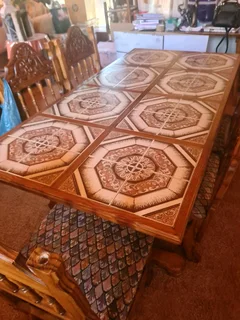 Imbuia Solid Wood Dining Table and 6 Chairs