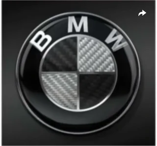 BMW Black  Chrome bonnet badge