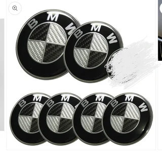 BMW Black  Chrome bonnet badge