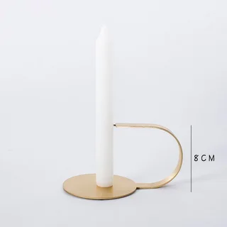 Gold Brass Candle Holder
