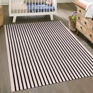 Black and White Kilim Rug