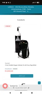 3 Liter Portable Oxygen cylinder kit