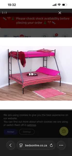 Double bunk bed and mattress