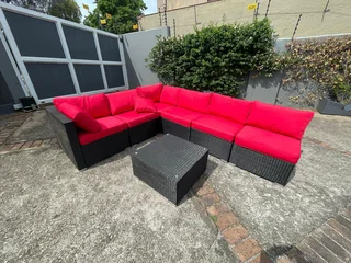 Patio couch and table set
