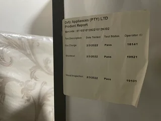 Defy 157l silver fridge