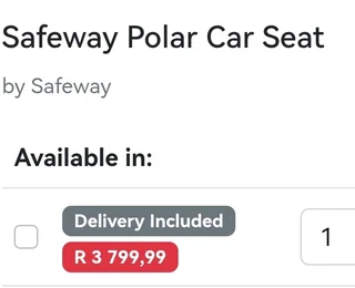 SAFEWAY POLAR ISOFIX SEAT 2 IN 1