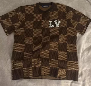 Louis Vuitton Damier Crystal Patch Cotton T shirt
