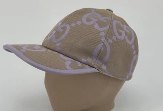 Gucci Jumbo GG Beige Purple Baseball Cap