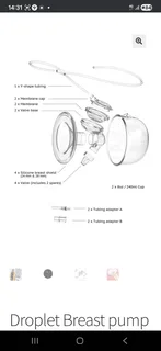 Droplet double electric breast pump with closed system cups